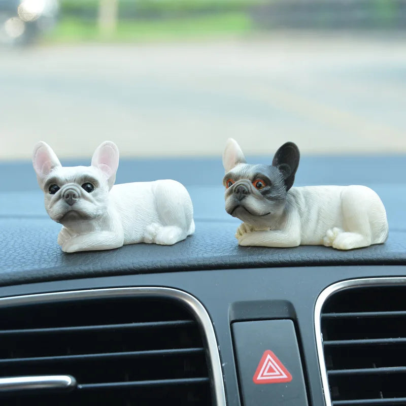 French Bulldog Car Ornament – Cute Dog Dashboard Decoration