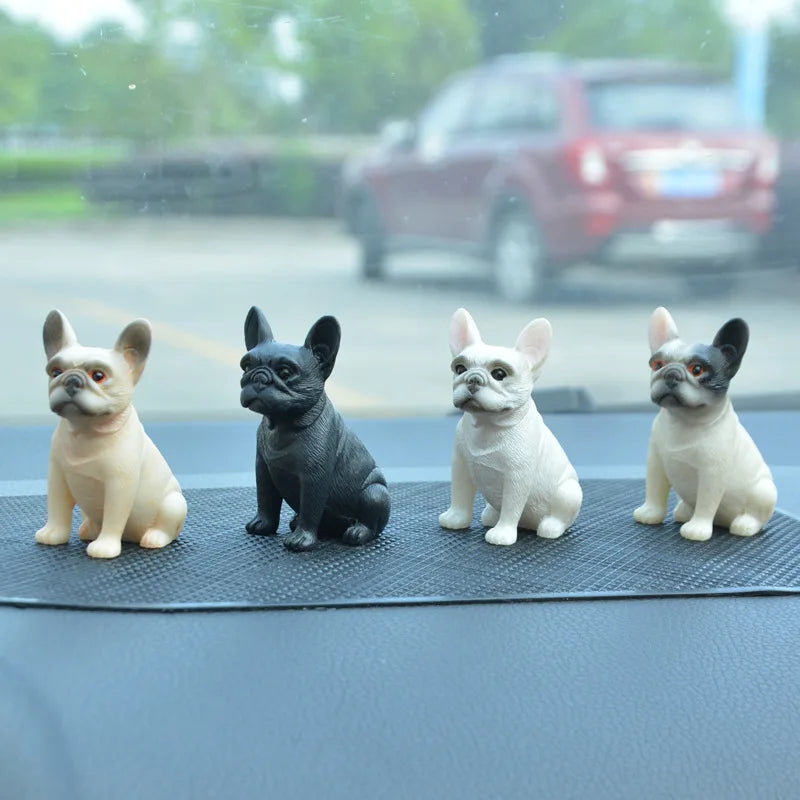 French Bulldog Car Ornament – Cute Dog Dashboard Decoration