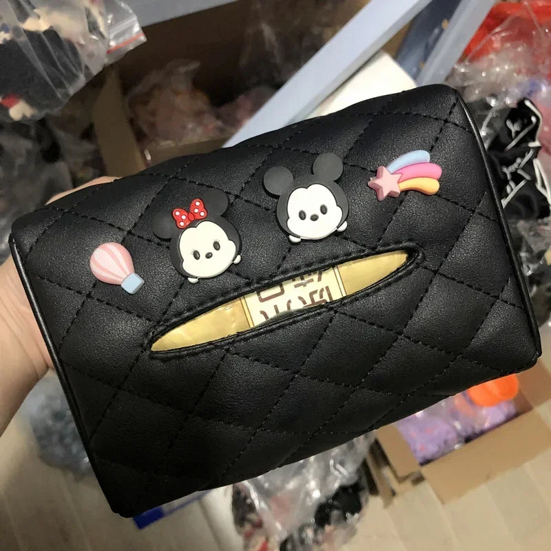 Cartoon Car Tissue Box – Strawberry Bear & Mickey Minnie Visor Holder