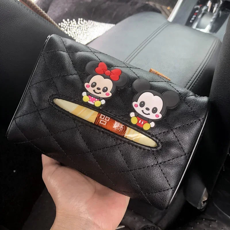 Cartoon Car Tissue Box – Strawberry Bear & Mickey Minnie Visor Holder