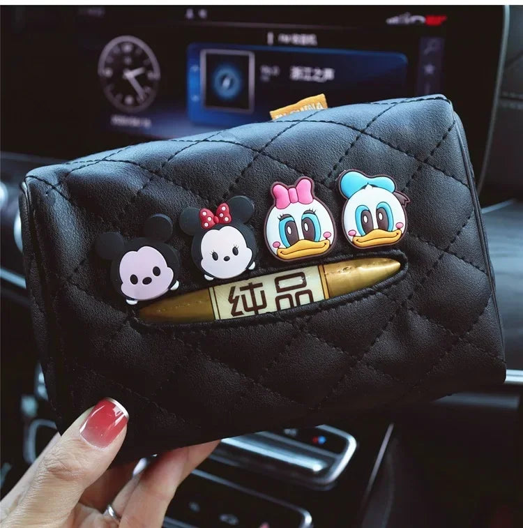 Cartoon Car Tissue Box – Strawberry Bear & Mickey Minnie Visor Holder
