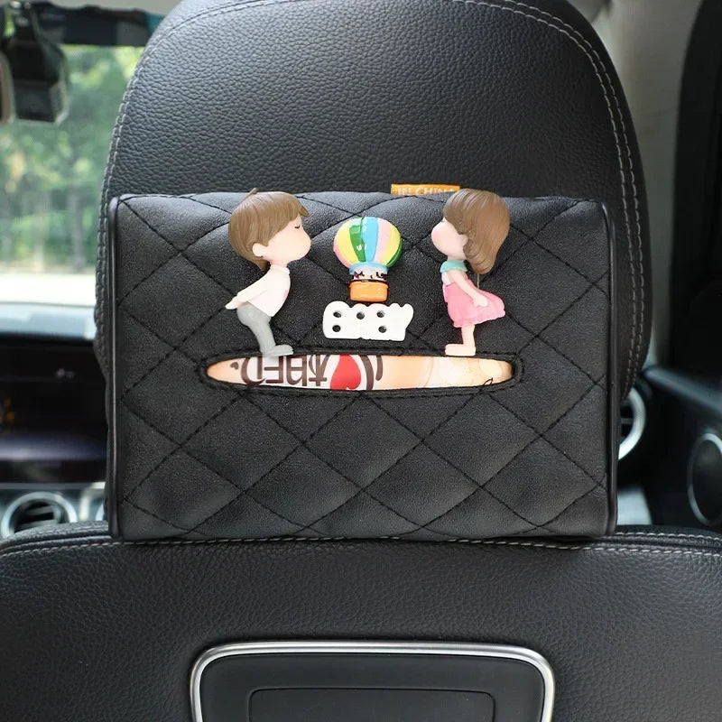 Cartoon Car Tissue Box – Strawberry Bear & Mickey Minnie Visor Holder