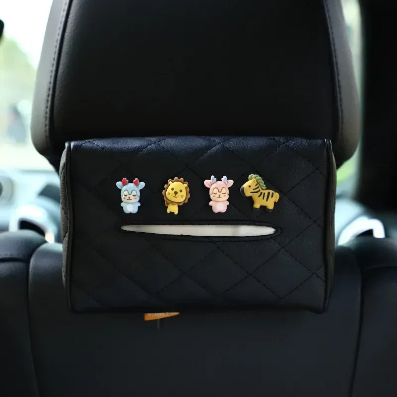 Cartoon Car Tissue Box – Strawberry Bear & Mickey Minnie Visor Holder