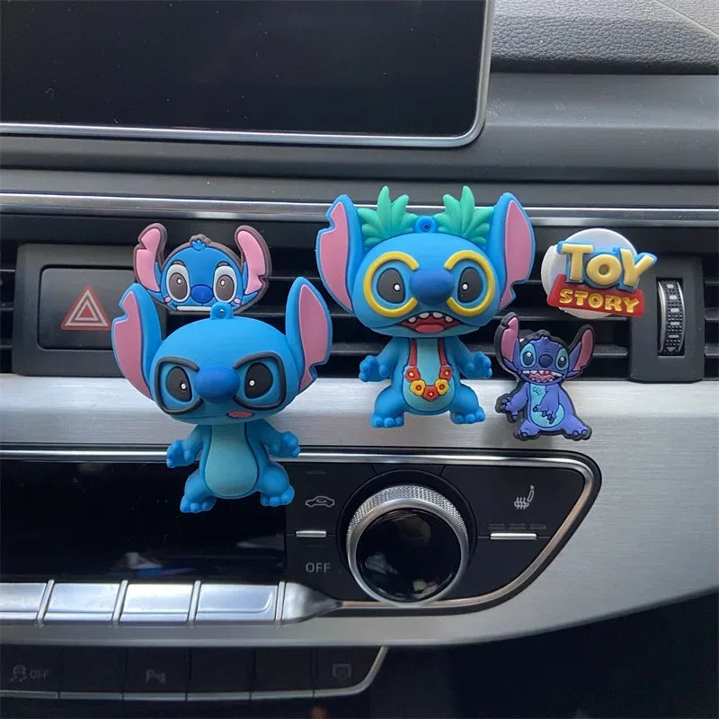 Stitch Car Air Vent Freshener – Cute Anime Figure Dashboard Ornament