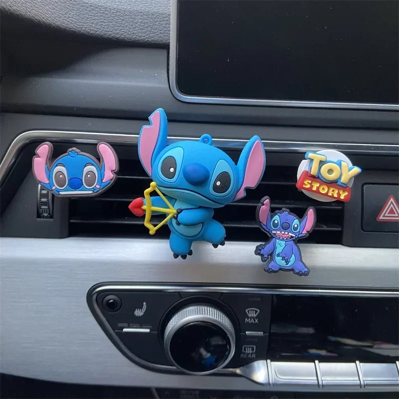 Stitch Car Air Vent Freshener – Cute Anime Figure Dashboard Ornament
