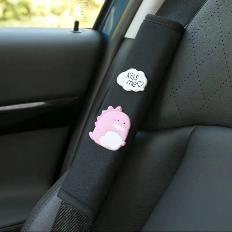 Cartoon Seat Belt Covers – Cute Shoulder Pads for Car Interior