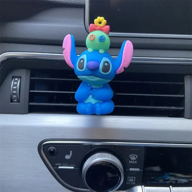 Stitch Car Air Vent Freshener – Cute Anime Figure Dashboard Ornament