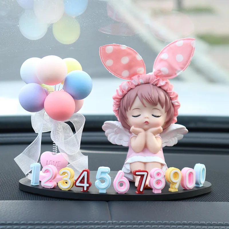 Car Cartoon Parking Number Plate – Cute Anime Ornament