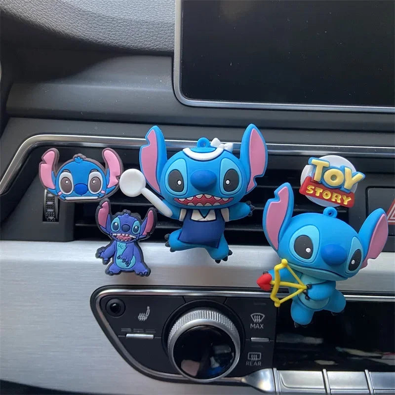 Stitch Car Air Vent Freshener – Cute Anime Figure Dashboard Ornament