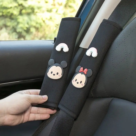 Cartoon Seat Belt Covers – Cute Shoulder Pads for Car Interior