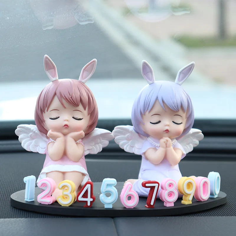 Car Cartoon Parking Number Plate – Cute Anime Ornament