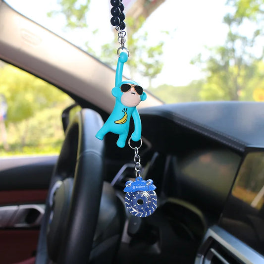Funny Monkey Car Pendant – Rearview Mirror Hanging Decoration