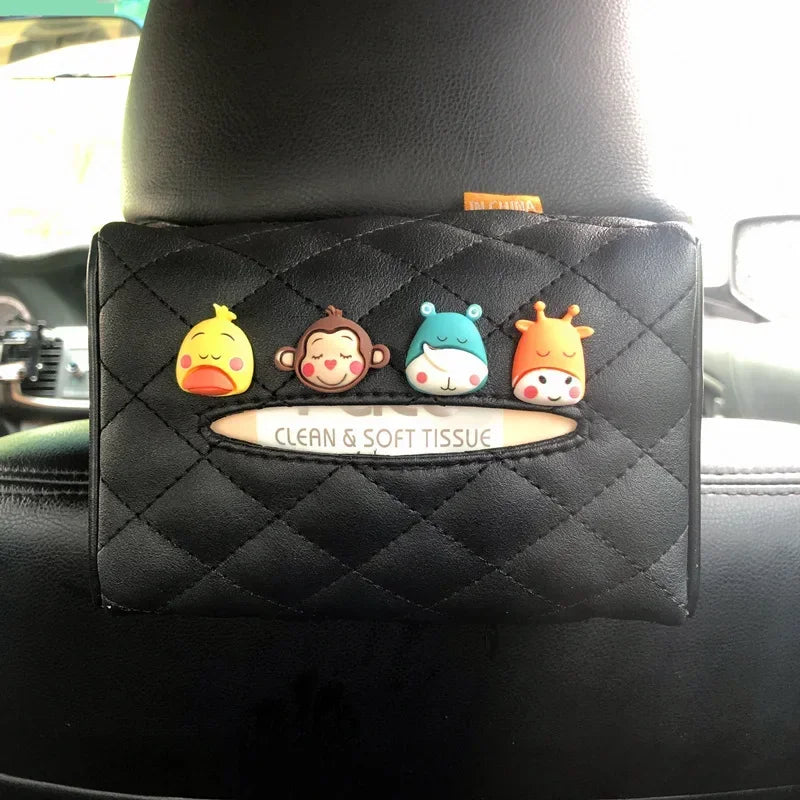 Cartoon Car Tissue Box – Strawberry Bear & Mickey Minnie Visor Holder