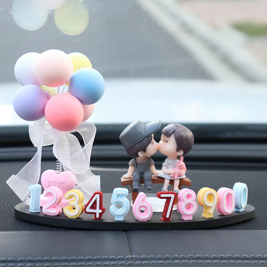 Car Cartoon Parking Number Plate – Cute Anime Ornament