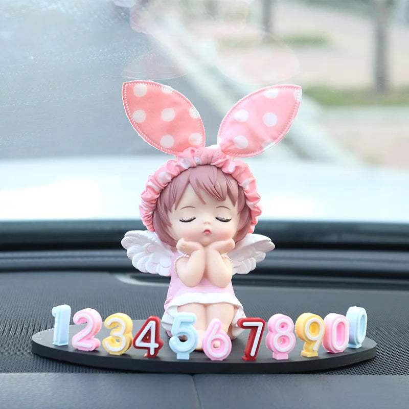 Car Cartoon Parking Number Plate – Cute Anime Ornament