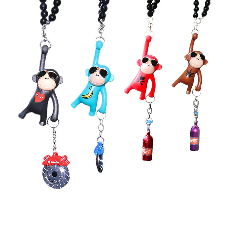 Funny Monkey Car Pendant – Rearview Mirror Hanging Decoration