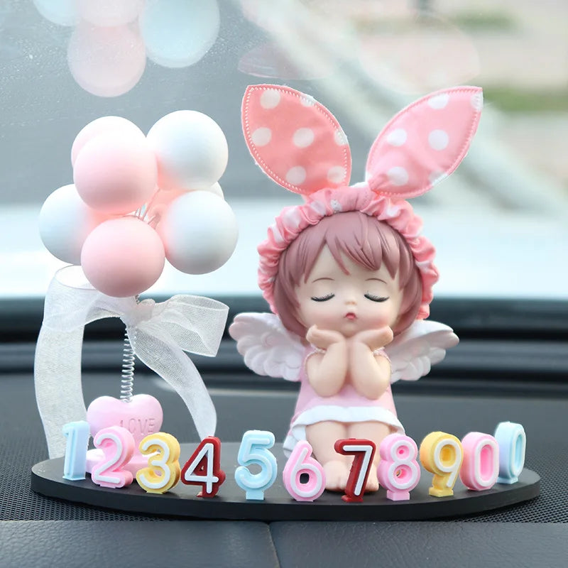 Car Cartoon Parking Number Plate – Cute Anime Ornament