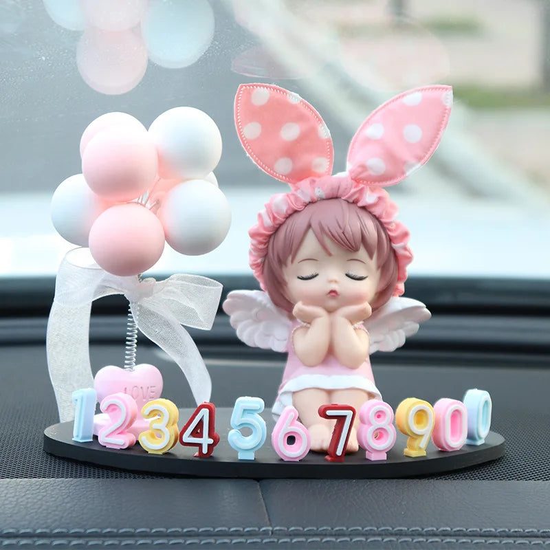 Car Cartoon Parking Number Plate – Cute Anime Ornament