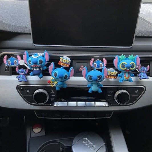 Stitch Car Air Vent Freshener – Cute Anime Figure Dashboard Ornament