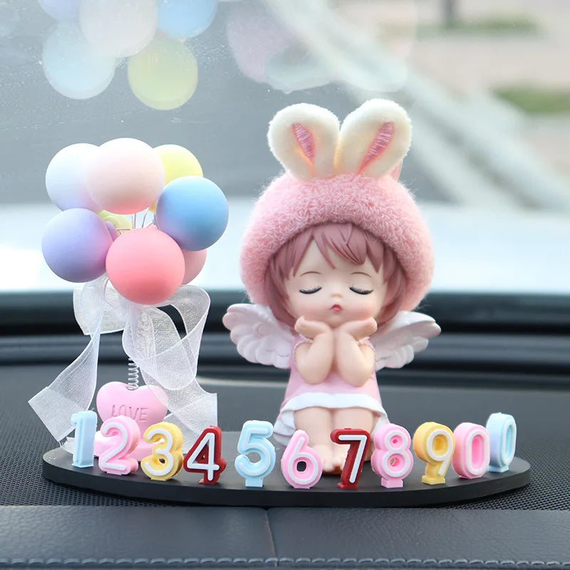 Car Cartoon Parking Number Plate – Cute Anime Ornament